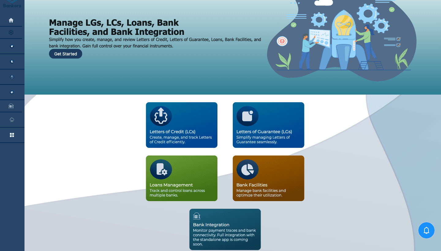 Bankors dashboard — connect your ERP to all your banks